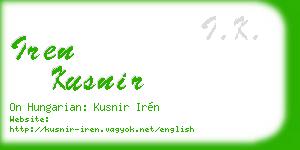 iren kusnir business card